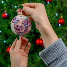 Load image into Gallery viewer, Happy Pig Ceramic Ornament