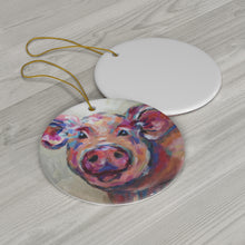 Load image into Gallery viewer, Happy Pig Ceramic Ornament