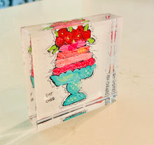 Load image into Gallery viewer, Eat Cake Acrylic Block Art