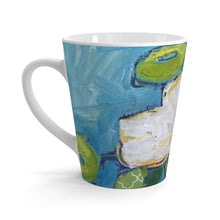 Load image into Gallery viewer, Blue floral latte mug