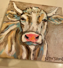 Load image into Gallery viewer, Mabel Cow Canvas print