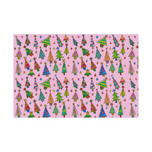 Load image into Gallery viewer, Pink Christmas Tree Gift Wrap Papers
