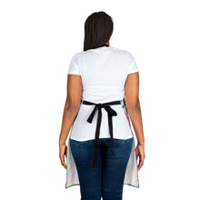 Load image into Gallery viewer, Floral "Be Happy" Apron — Colorful Garden Art Kitchen Apron
