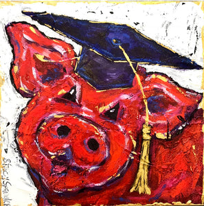 Grad Pig Canvas Print