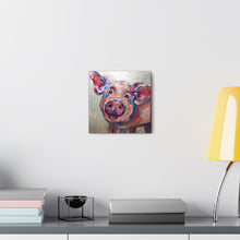 Load image into Gallery viewer, Happy Pig Canvas Print
