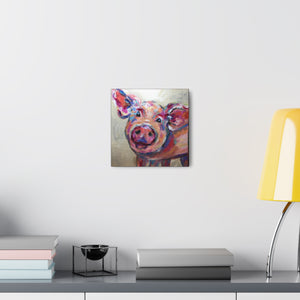 Happy Pig Canvas Print