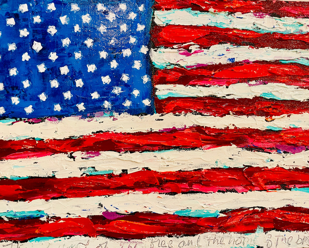 American Flag Painting