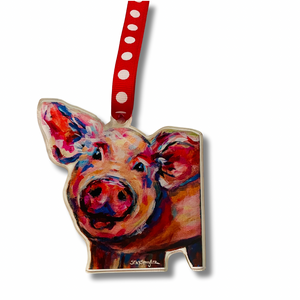 Happy Pig Acrylic Ornament