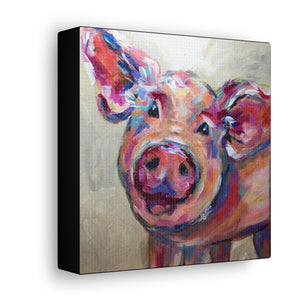 Happy Pig Canvas Print