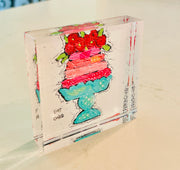 Eat Cake Acrylic Block Art