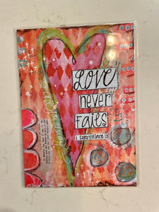 Love Never Fails Heart Print