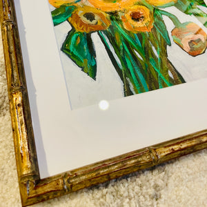 Framed Peachy floral print