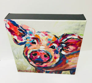 Happy Pig Canvas print