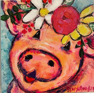 Petunia Pig Canvas print